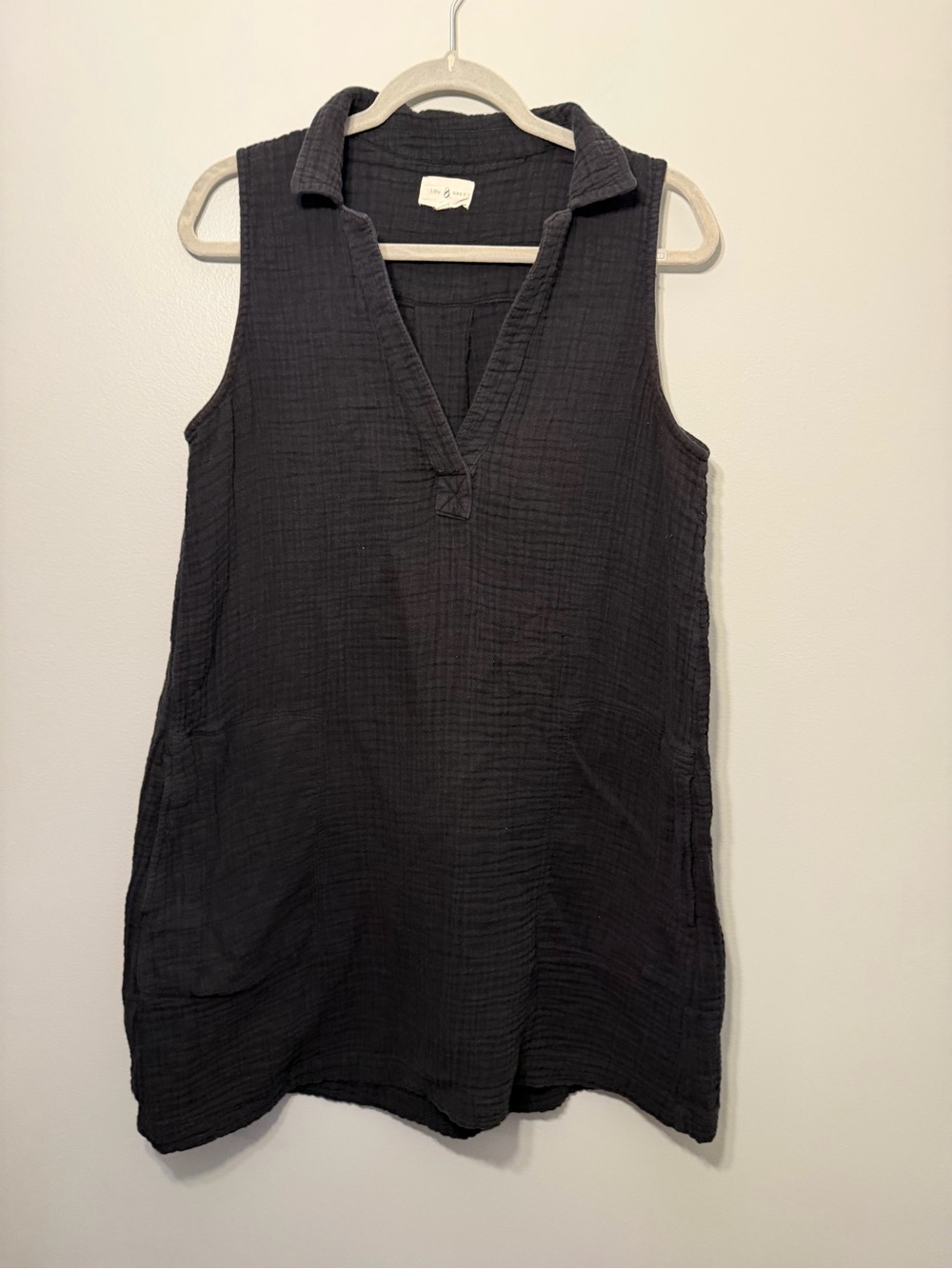 Lou & Grey Black Sleeveless Mini Dress